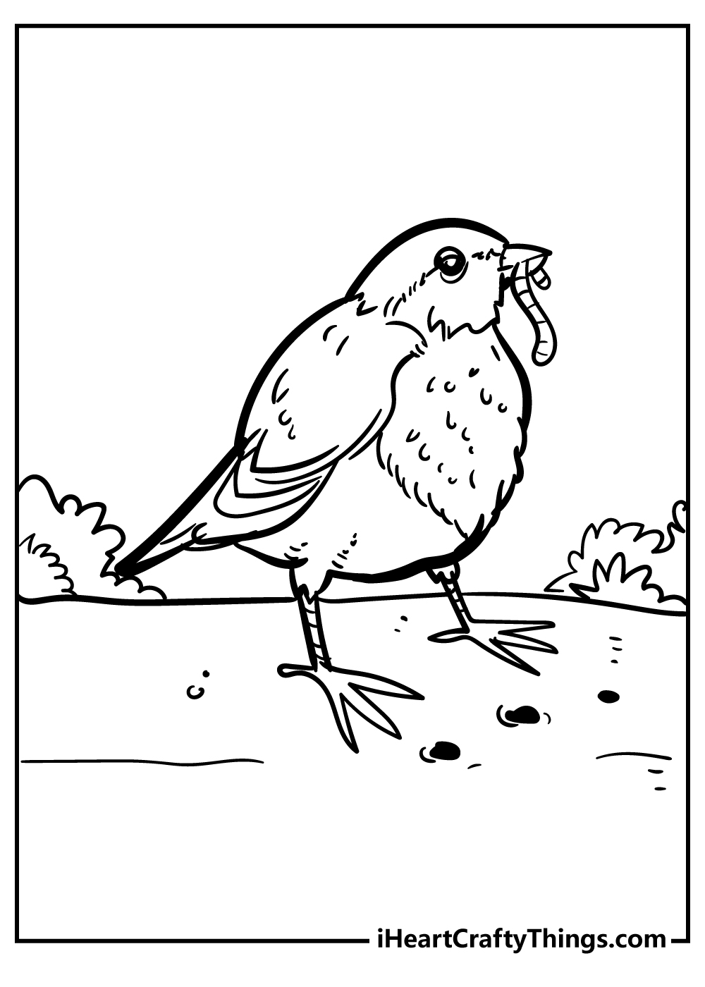 Robin coloring page