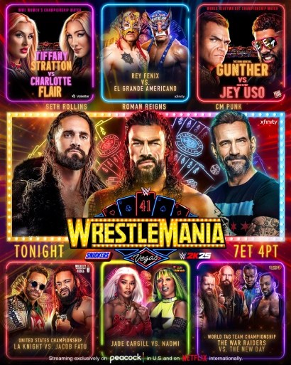 WWE Wrestlemania 41 Night Two (2025) Dual Audio Hindi NetFlix ESub