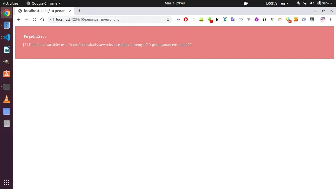 PHP: Jenis dan Penanganan Error 1/2 | Jago Ngoding