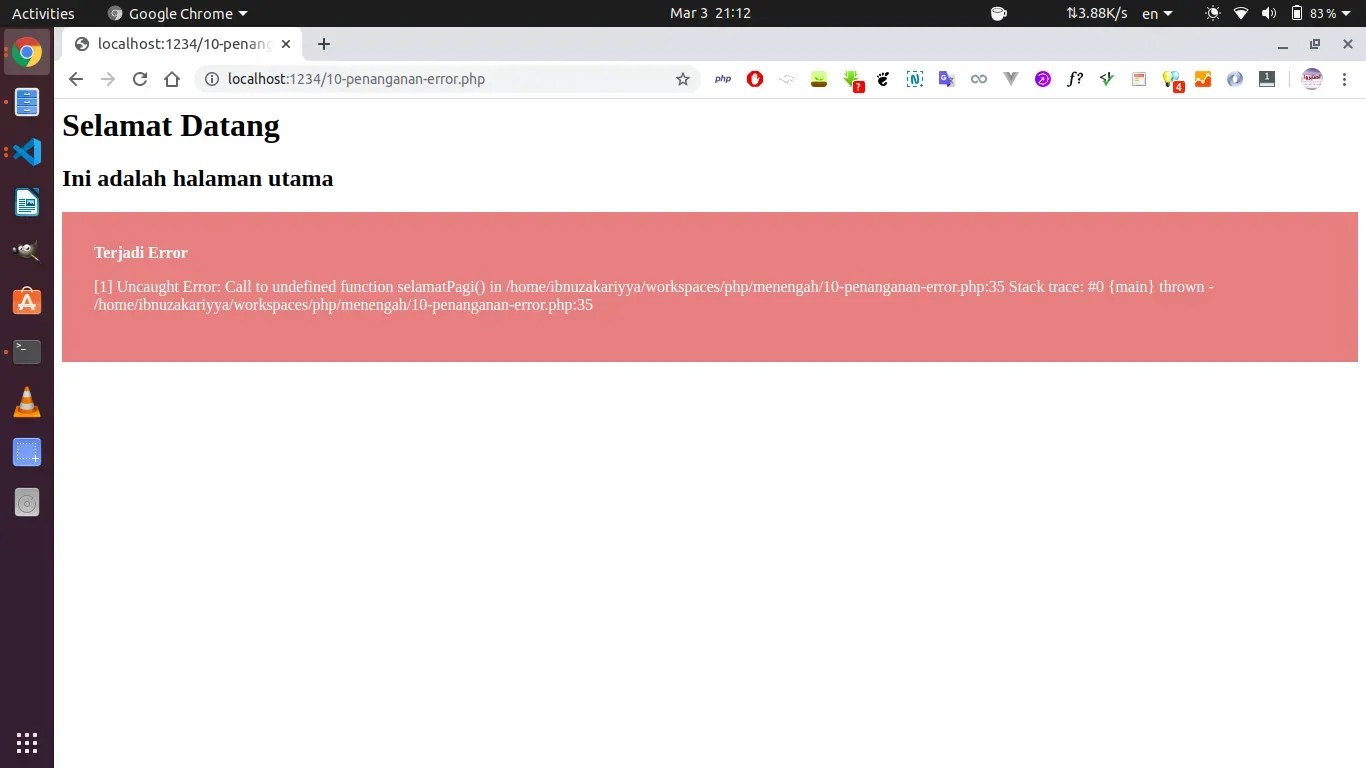 PHP: Jenis dan Penanganan Error [1/2] | Jago Ngoding