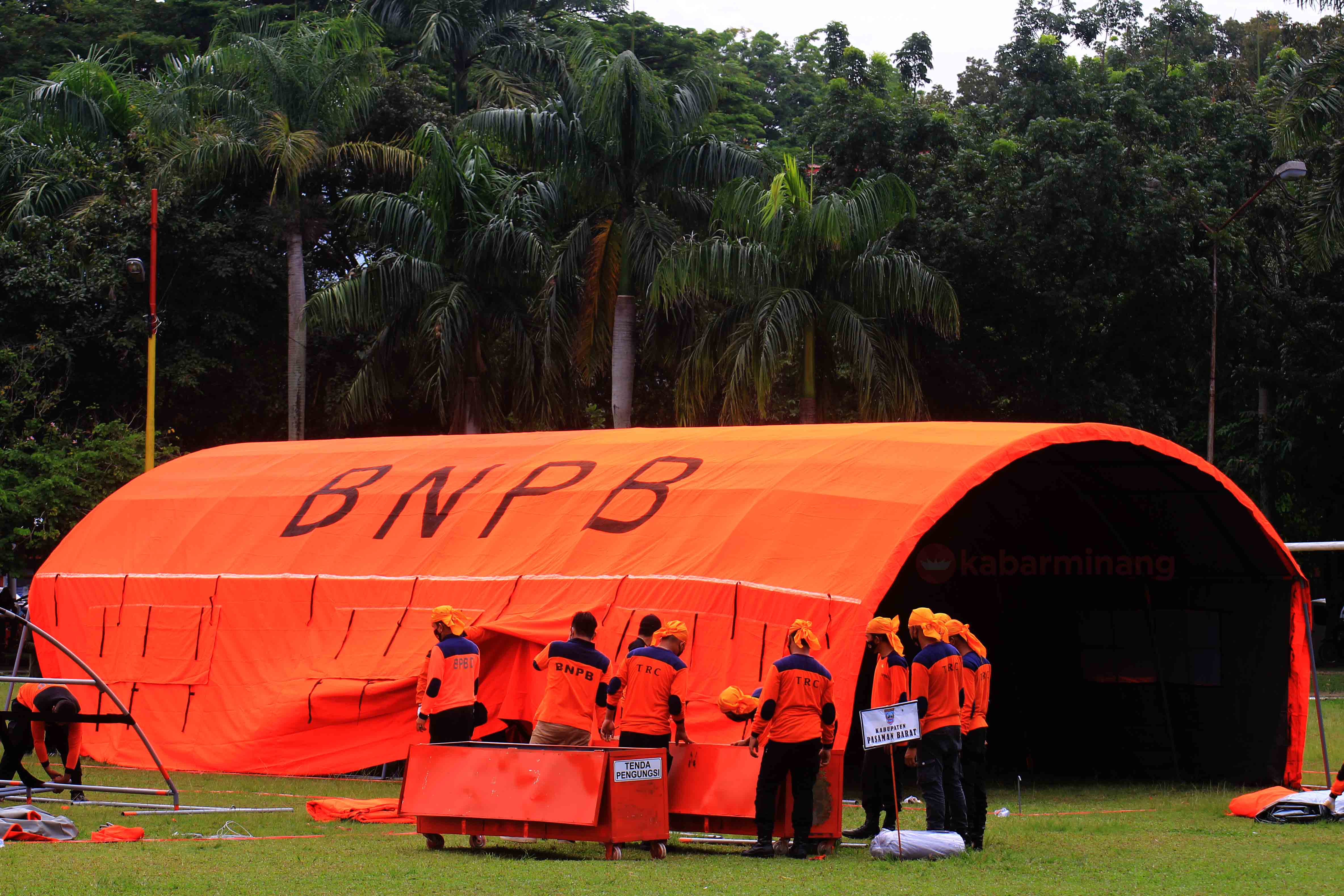 Tingkatkan Ketangguhan, BNPB Gelar Lomba Pasang Tenda dan Dapur Umum  Lapangan BPBD se-Sumbar - kabarminang.id