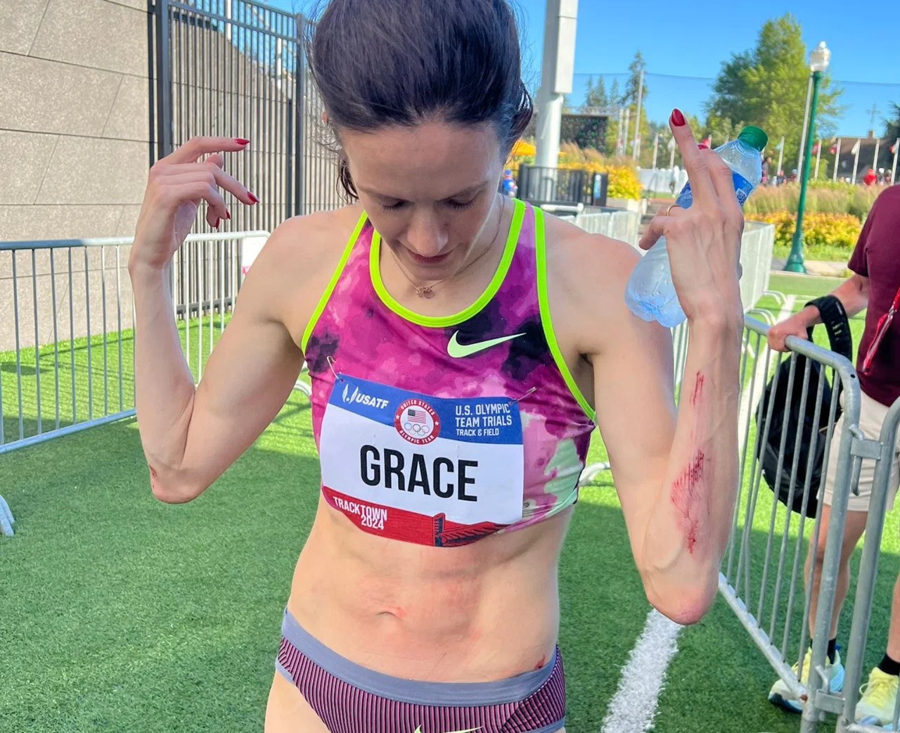 Injured Kate Grace Breaks Silence on Fall at US Olympic Track & Field Trials: “Didn’t Hit My Head”