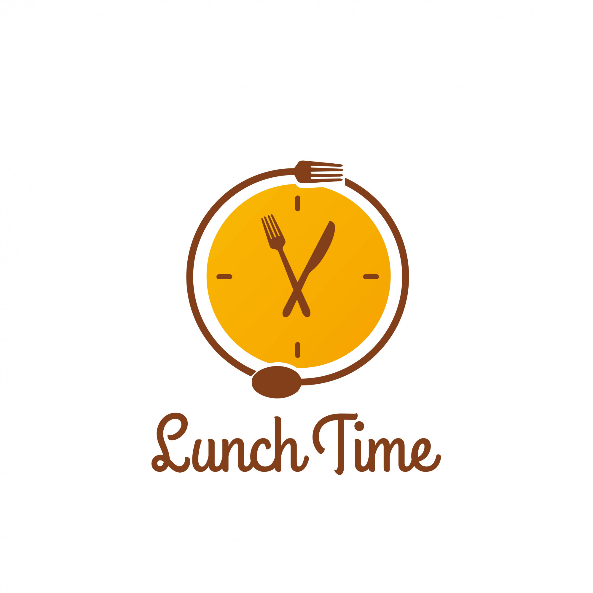 Premium Vector Lunch Time Logo