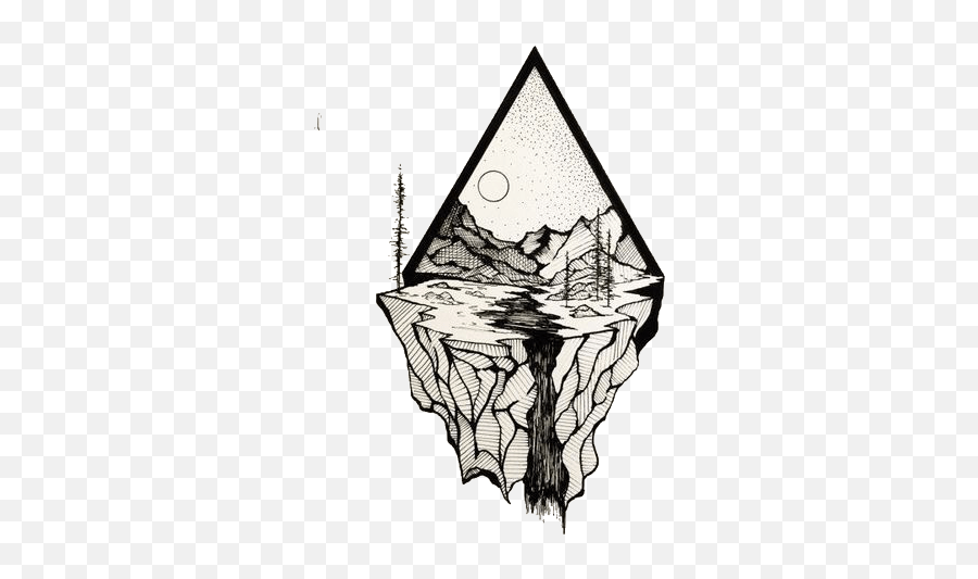 Geometric Art Drawings - Drawing Png Tattoo,Mountain Drawing Png - Free Transparent Png Images - Pngaaa.com 533_x_900_png