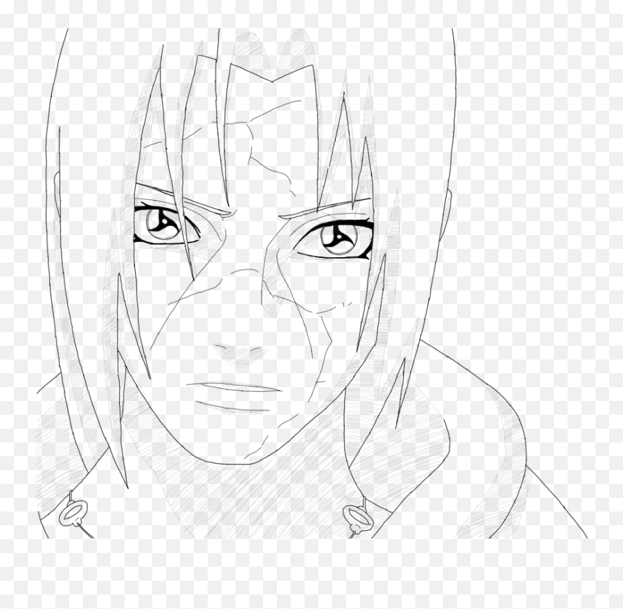 Itachi Sketch - Gambar Itachi Keren Hitam Putih Png,Itachi Png - Free Transparent Png Images - Pngaaa.com 881_X_900_png