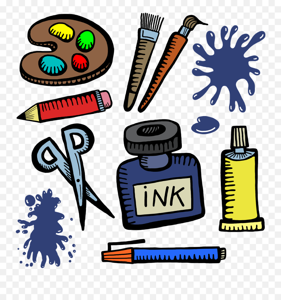 Art Objects Stuff Arts And Crafts Clipart Black And White Png Stuff Png Free Transparent Png Images Pngaaa Com