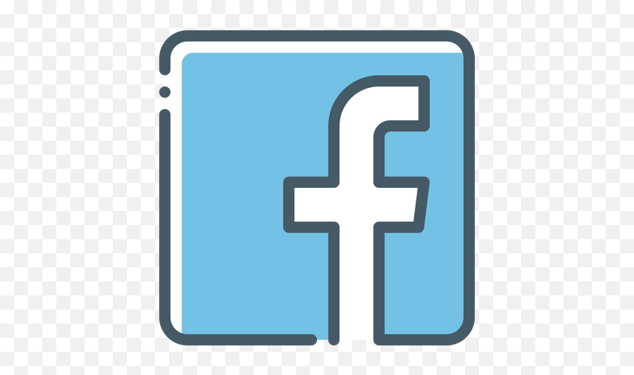 Facebook Logo Icon Of Colored Outline Style Available In Fb Icono Png Like Icon For Facebook Free Transparent Png Images Pngaaa Com