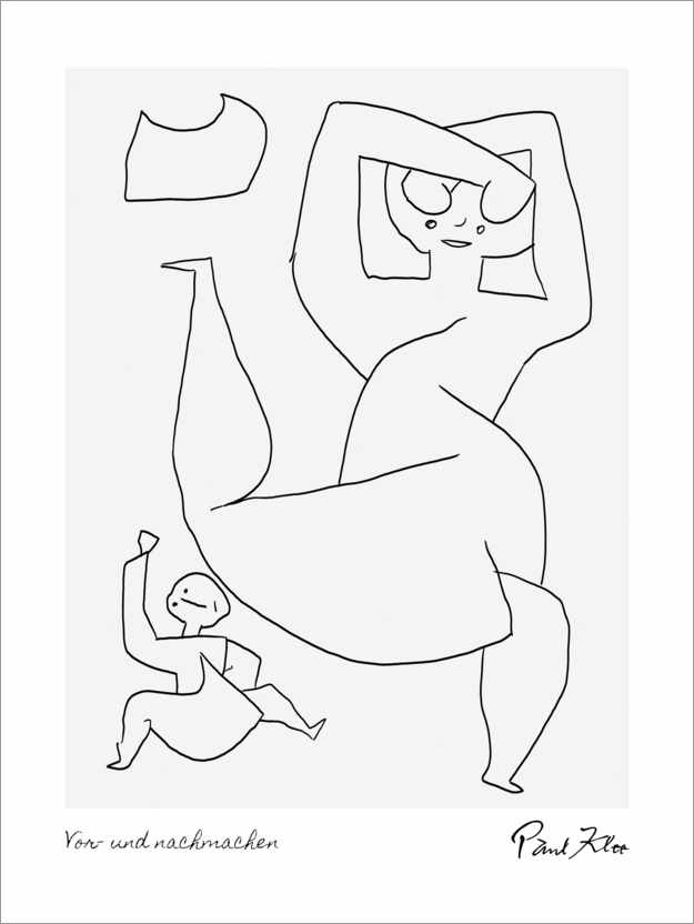 Vor Und Nachmachen Frei Nach Klee Von Paul Klee Als Wandbild Oder Poster Posterlounge