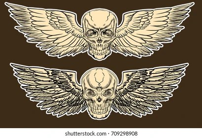 Hand Drawn Skull Vector Setsticker Skull Stock Vector (Royalty Free) 709298908