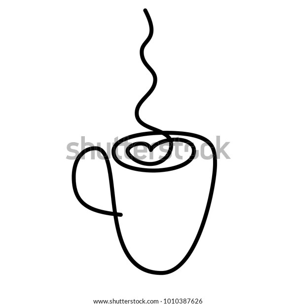 Vektor Stok Simple Cup Coffee Continuous Line Cafe (Tanpa Royalti) 1010387626 620_X_600_jpg