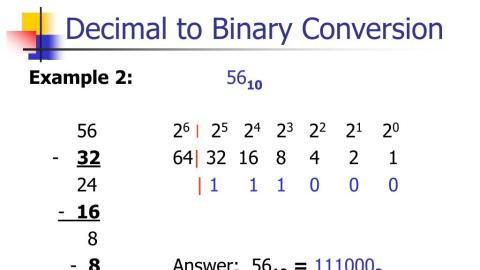 56 to binary
