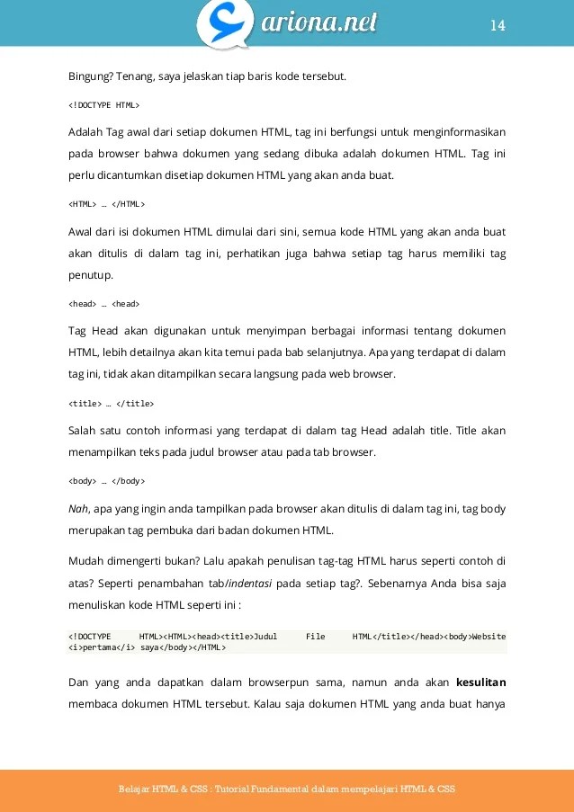 Belajar html dan css tutorial fundamental dalam mempelajari html da…
