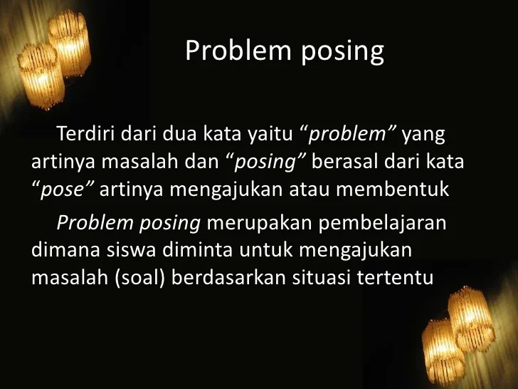 Problem posing