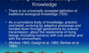 Secwepemc traditional ecological knowledge