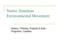 What are Native American environmental movements?