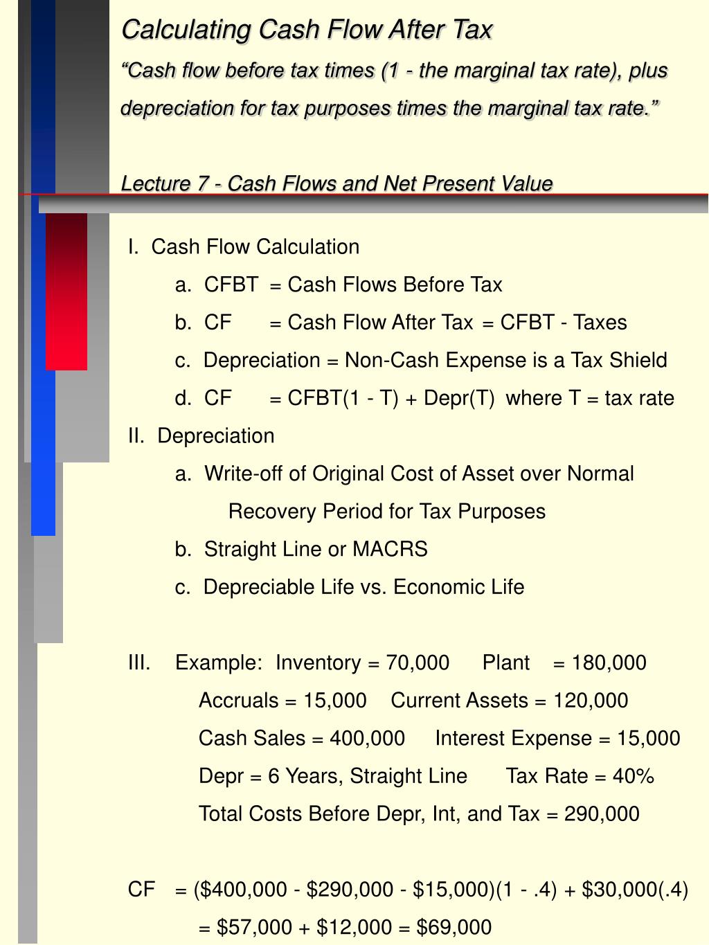 Net Present Value Formula Example