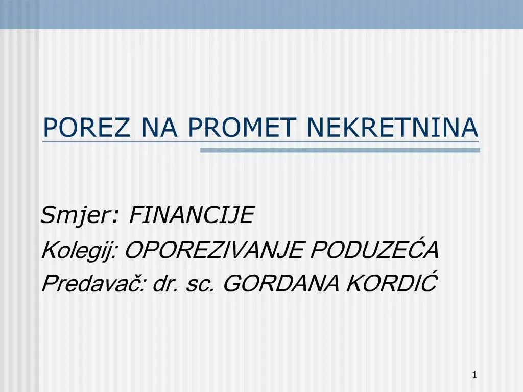 Ppt Porez Na Promet Nekretnina Powerpoint Presentation Free Download Id 492813