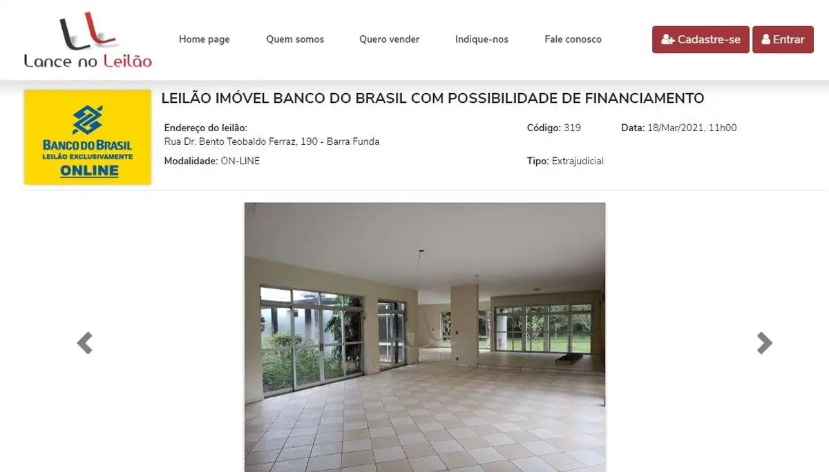 BB leiloará imóveis urbanos e rurais com até 40% de desconto