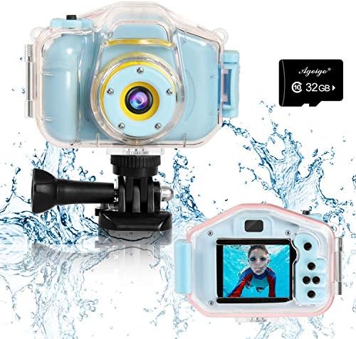 Agoigo Kids Waterproof Camera Toys for 3-12 Year Old Boys Girls Christmas Birthday Gifts Kids Underwater Sports Camcorder Camera HD Children Digital Action Camera 2 Inch Screen with 32GB Card (Blue) Agoigo Kids Waterproof Camera Toys for 3-12 Year Old Boys Girls Christmas Birthday Gifts Kids Underwater Sports Camcorder Camera HD Children Digital Action Camera 2 Inch Screen with 32GB Card (Blue)
