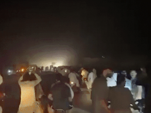 India’s air strike on Pakistan, photos: blast in front of Pakistanis stuck in traffic jam; Emergency at Lahore Airport