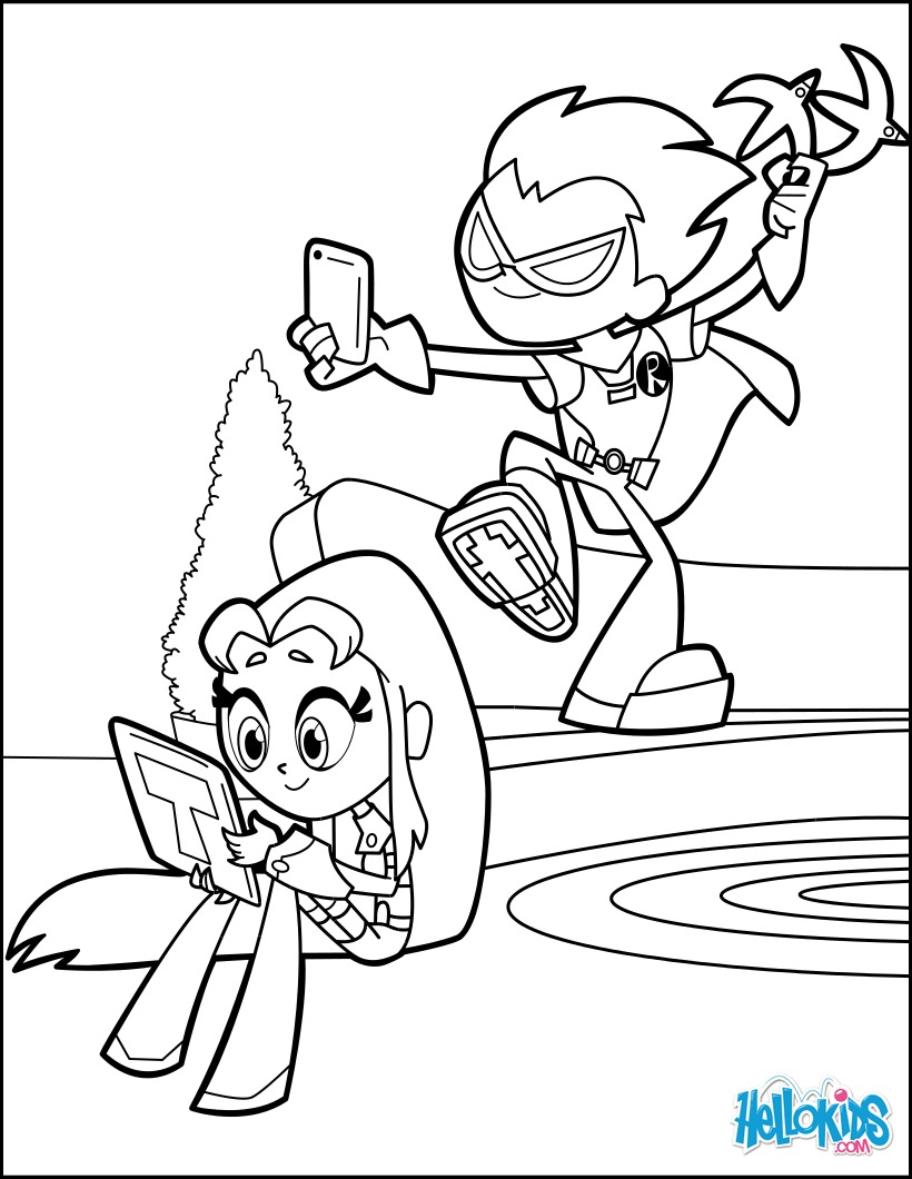 Teen titans para colorear