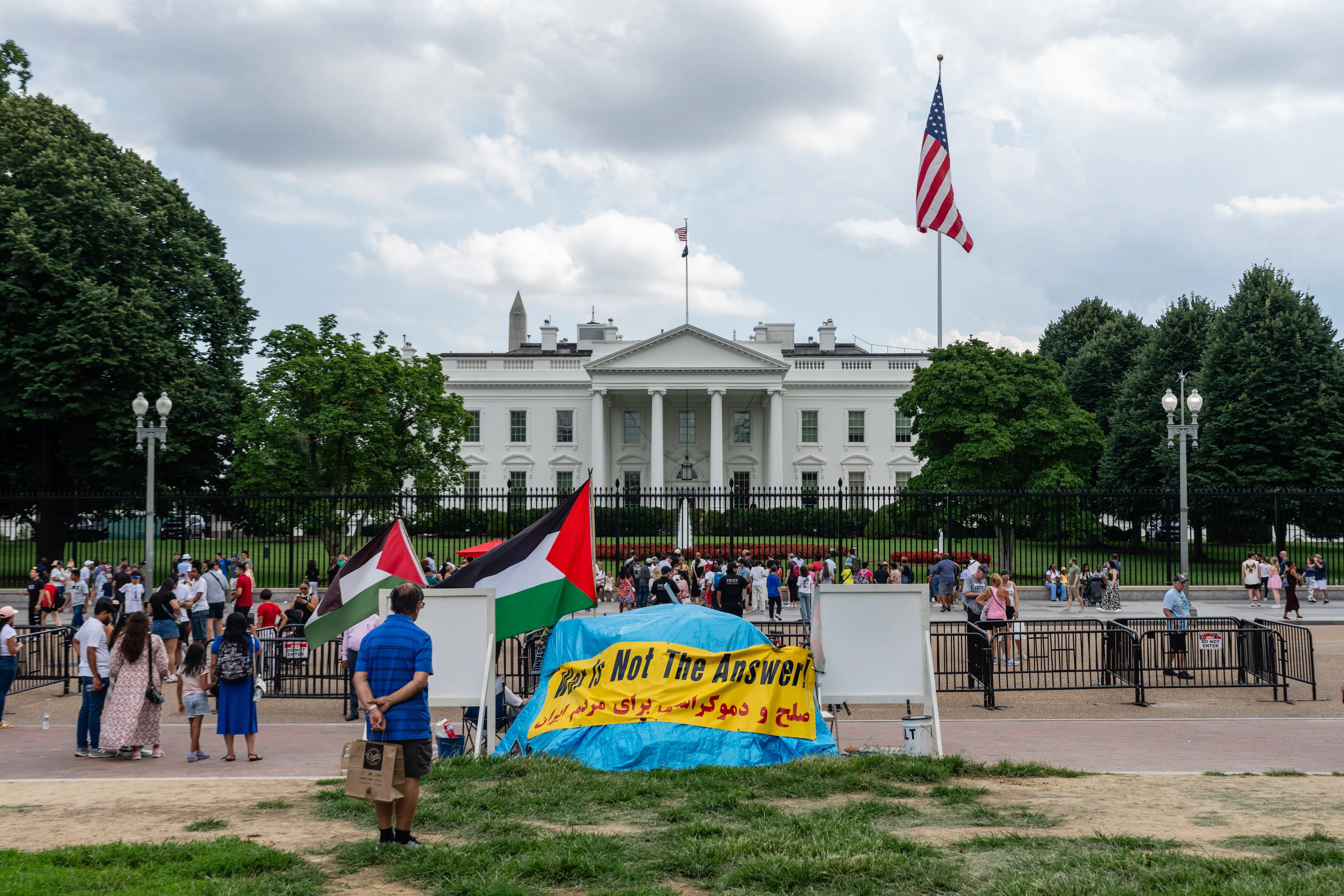 Trump Felt Threatened by a Decades-Old Peace Vigil and Tore It Down