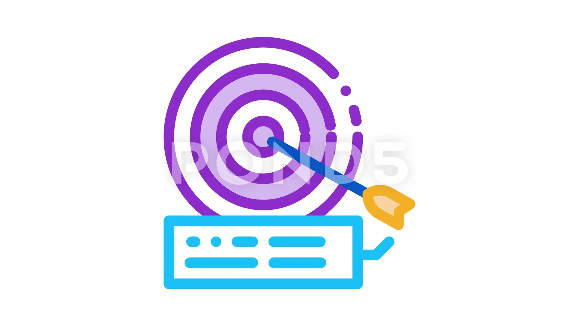 Dart Hit Target Icon Animation Stock Video Pond5