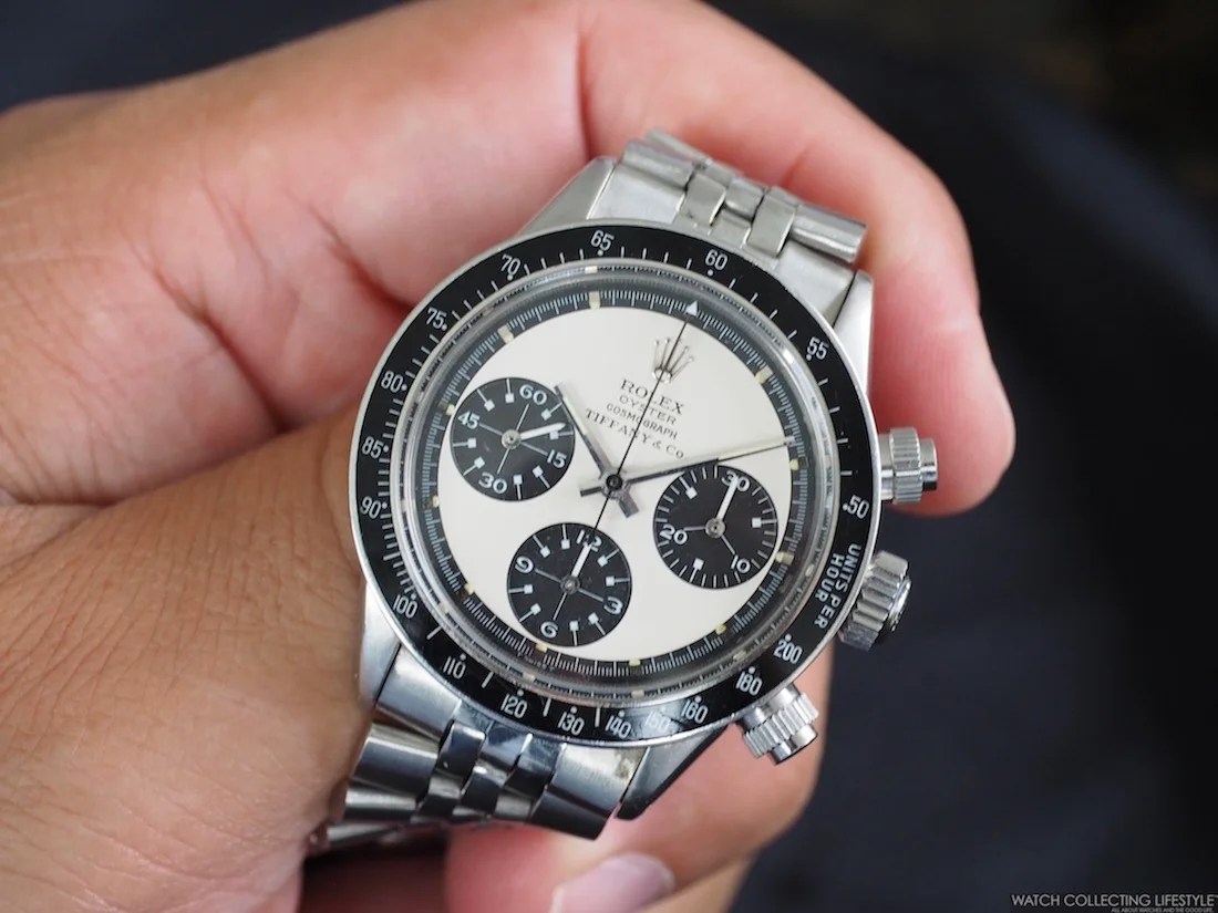 Breaking News Rolex Daytona Paul Newman Panda Ref 6263 With Tiffany Dial Sells For 804 000 Swiss Francs At The Phillips Watches Auction Four In Geneva Watch Collecting Lifestyle