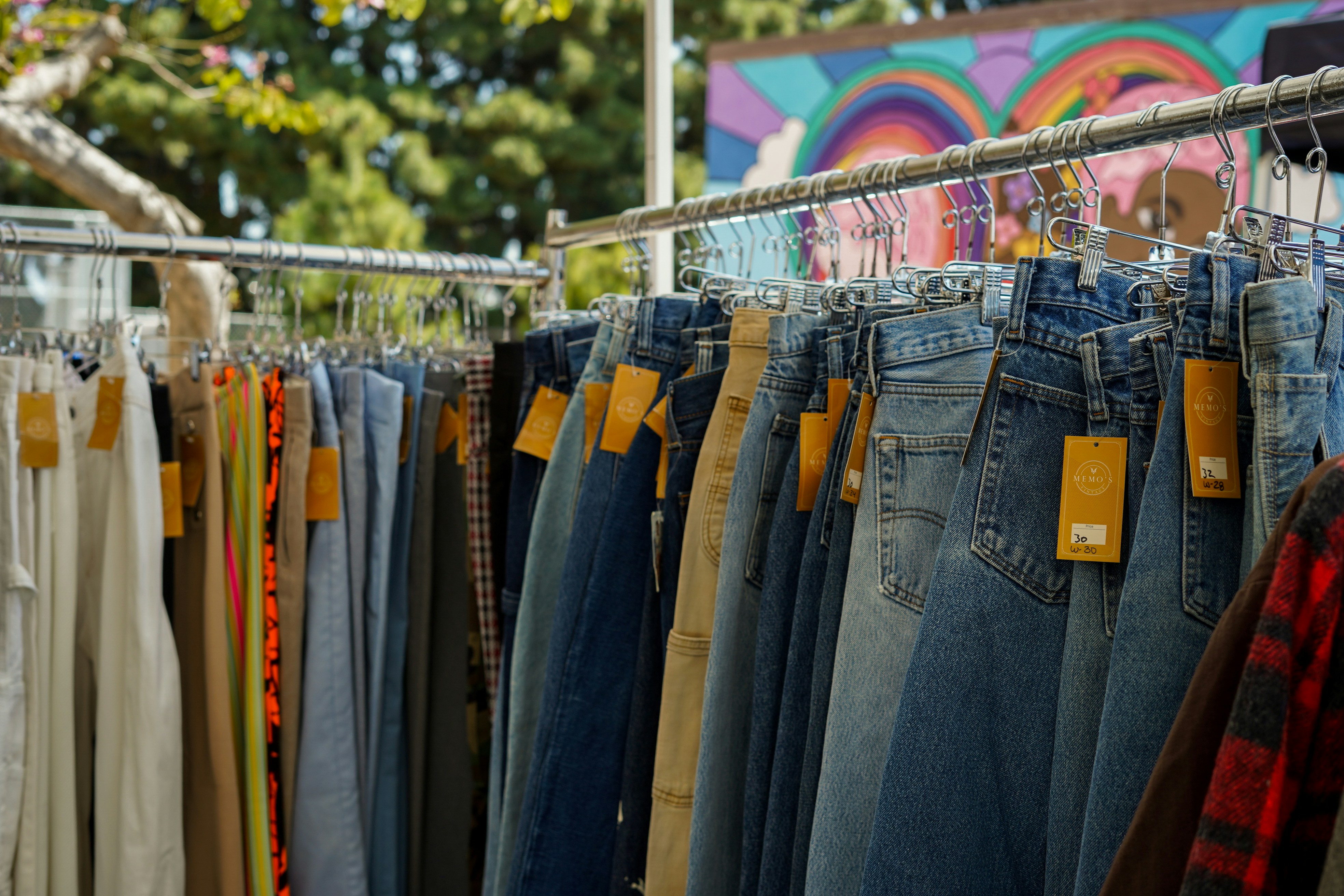 Colorful Play of Jeans and Mix and Match Clothes woman in jeans