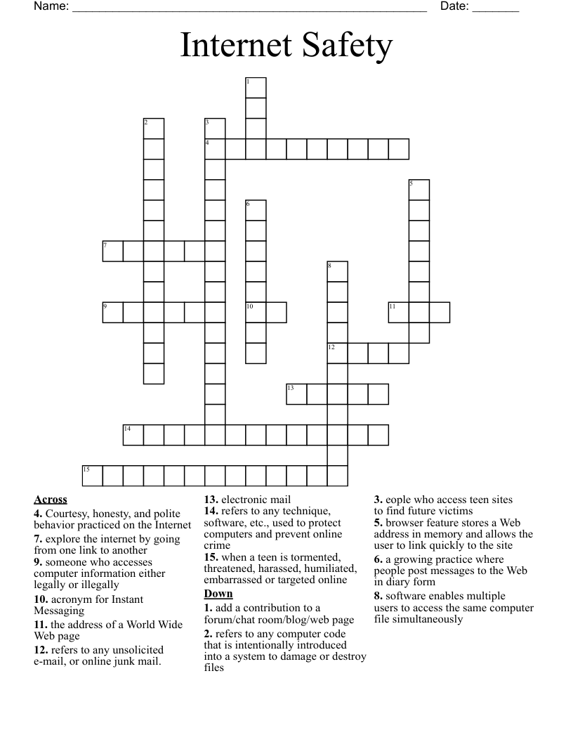 Explore as the web crossword