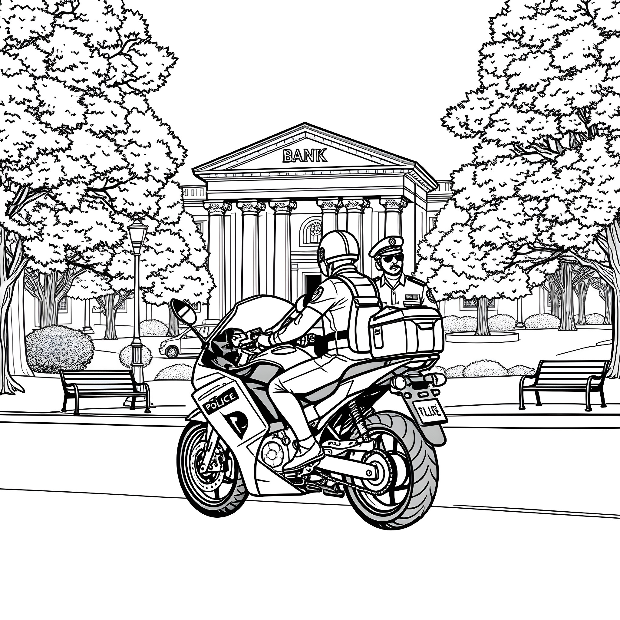 Best Police Motorcycle Coloring Pages Free Printable Pdf