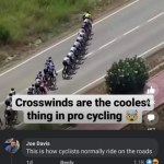 ﻿Crosswinds are the coolest thing in pro cycling Joe Davis This is how cyclists normally ride on the roads Id Pedlv 11k