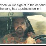 ﻿when you’re high af in the car and the song has a police siren in it