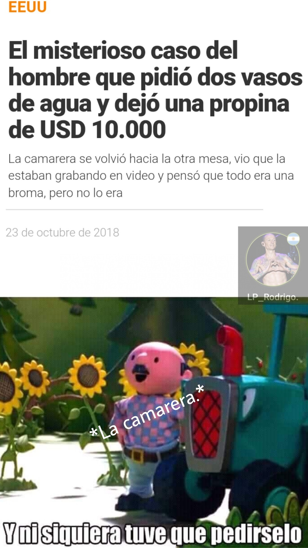 Ni siquiera tuve que pedirselo