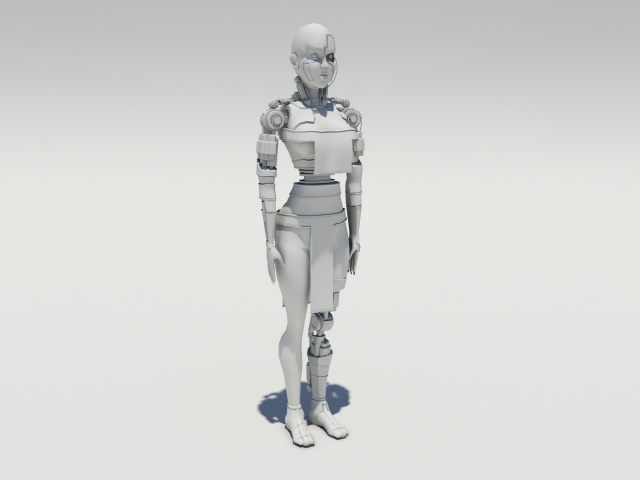 Female Robot 3d Model Cadnav