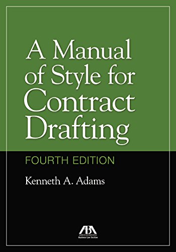 A Manual of Style for Contract Drafting 4th