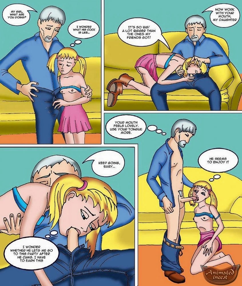Father and daughter cartoon pictures