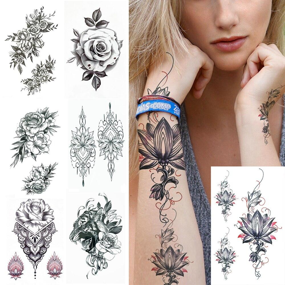 Loto Minimalista Tatuajes Temporales Falsos Para Mujeres Niñas Daisy Peonía Flor Tatuaje Tigre Bergamota Gran Cintura Impermeable Mano Tatoo Comprar A Buen Precio — Entrega Gratuita, Reseñas Reales Con Fotos — Joom 1000_x_1000_jpg