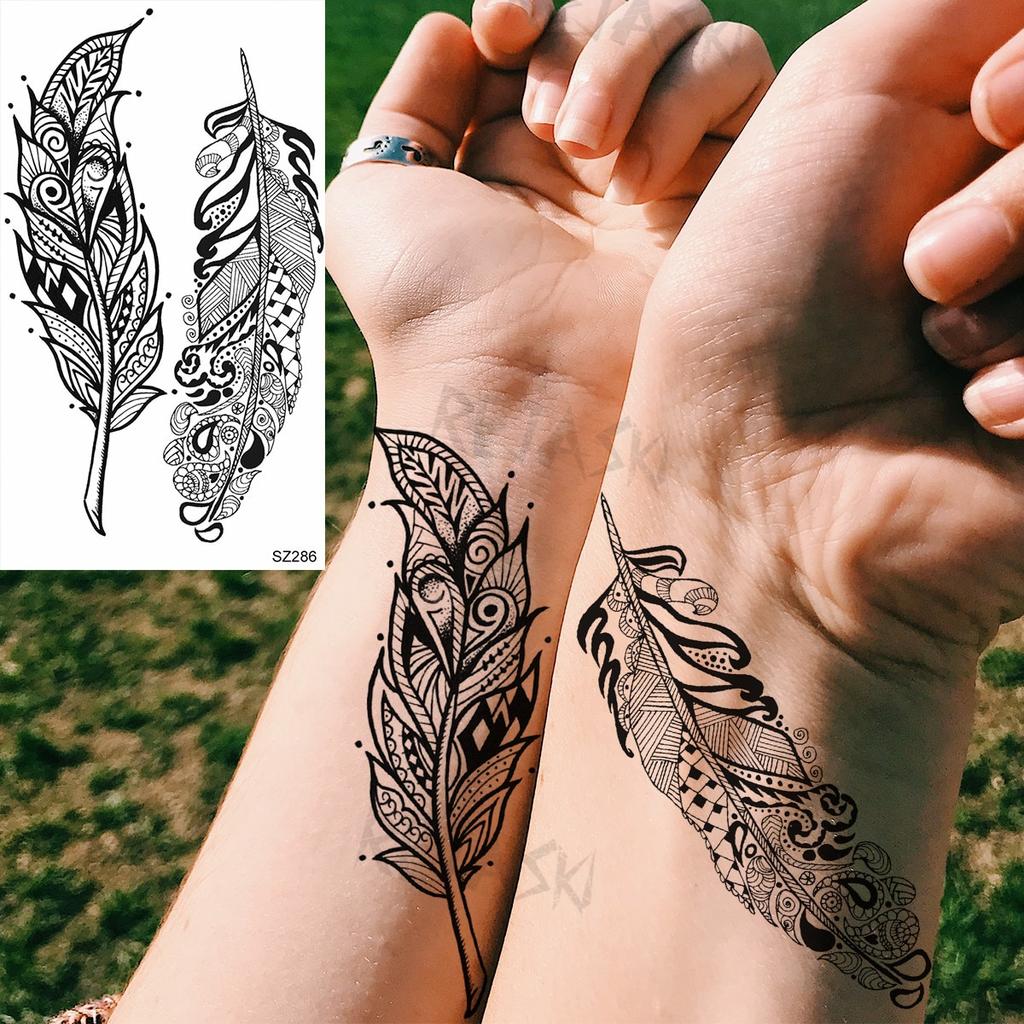Compre 3D Peony Sexy Waist Temporary Tattoos For Women Girl Feather Mountain Sea Realistic Fake Tattoo Waterproof Body Art Tatoos Decal Barato — Frete Grátis, Avaliações Reais Com Fotos — Joom 1024_x_1024_jpg