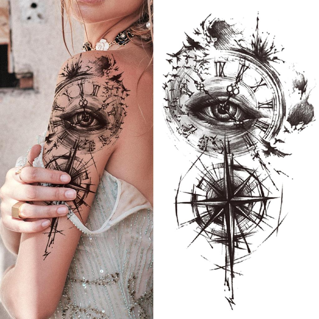 Bussola Fiore Tatuaggio Temporaneo Per Donna Uomo Adulto Croce Loto Tatuaggi Geometrici Adesivo Nero Falso Teschio Lettera Tatoos Bracciale Acquista In Modo Economico — Spedizione Gratuita, Recensioni Reali Con Foto — Joom 1024_x_1024_jpg