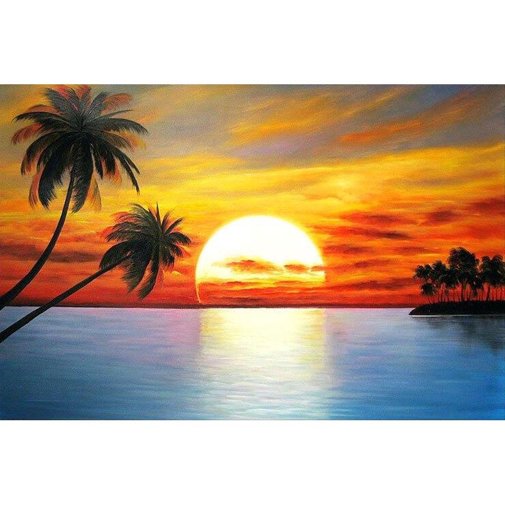 Buy 5D Diy Full Drill Diamond Painting Coconut Tree And Sunrise Diamond Embroidery Gifts Home Decor Wall Arts & Crafts At Affordable Prices — Free Shipping, Real Reviews With Photos — Joom 1001_X_1001_jpg