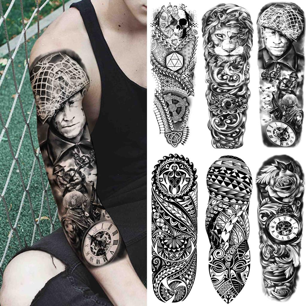 Bussola Soldato Tatuaggi Temporanei Per Uomo Donne Nero Maori Tribal Tattoo Adesivo Manica Falso Teschio Fiore Leone Tatoos Realistico Acquista In Modo Economico — Spedizione Gratuita, Recensioni Reali Con Foto — Joom 1024_x_1024_jpg