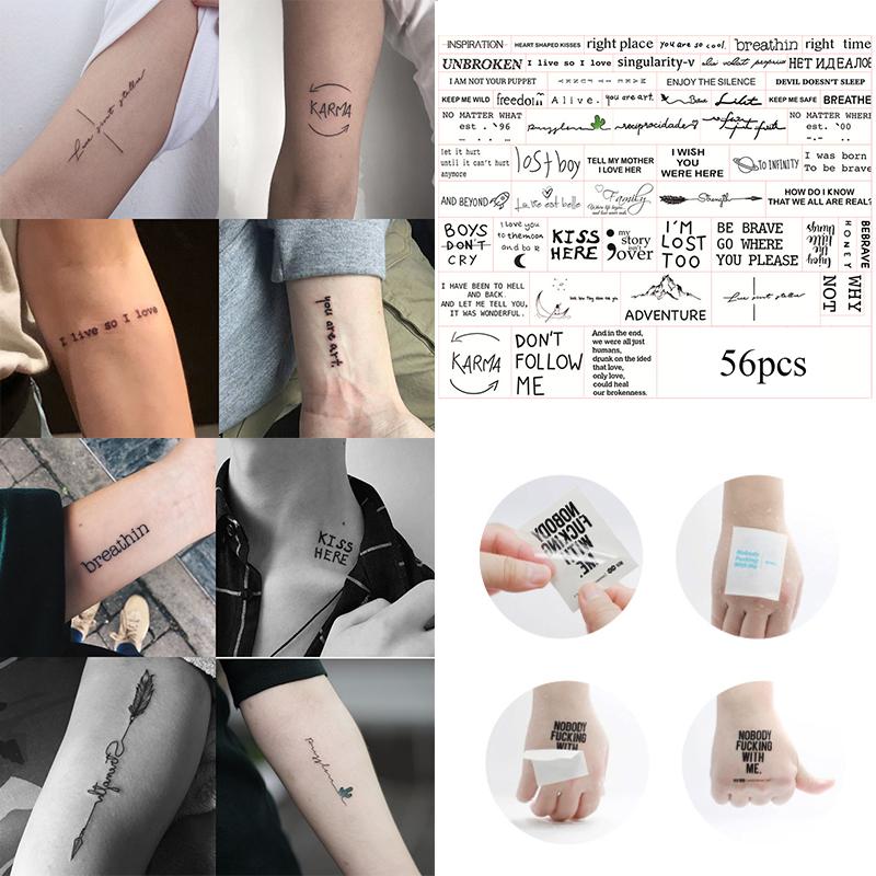 Patrón Negro Inglés Letras Falsa Tatuaje Tatuaje Temporal Pegatina Cuello Cuello Comprar A Buen Precio — Entrega Gratuita, Reseñas Reales Con Fotos — Joom 800_x_800_jpg