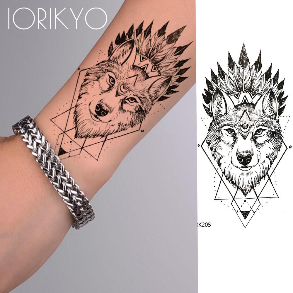 Compre 1Pc Iorikyo Geometry Wolf Temporary Tattoo Men Arm Stickers Black Fake Tatoo Women Barato — Frete Grátis, Avaliações Reais Com Fotos — Joom 1000_x_1000_jpg