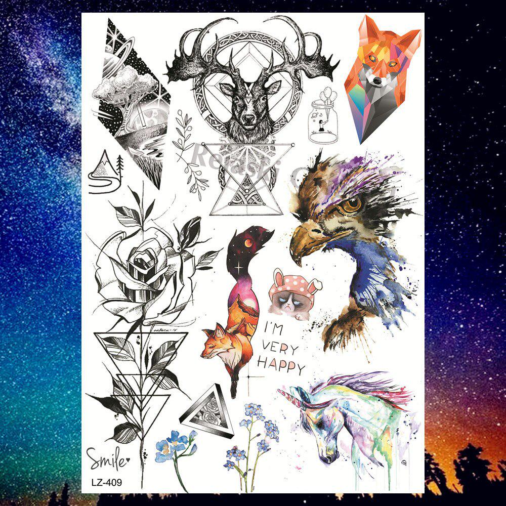 Buy 1Pc Geometric Flower Fox Temporary Tattoos For Women Men Body Art Tatoo Fake Little Whale Wolf Tatoo At Affordable Prices — Free Shipping, Real Reviews With Photos — Joom 1000_x_1000_jpg