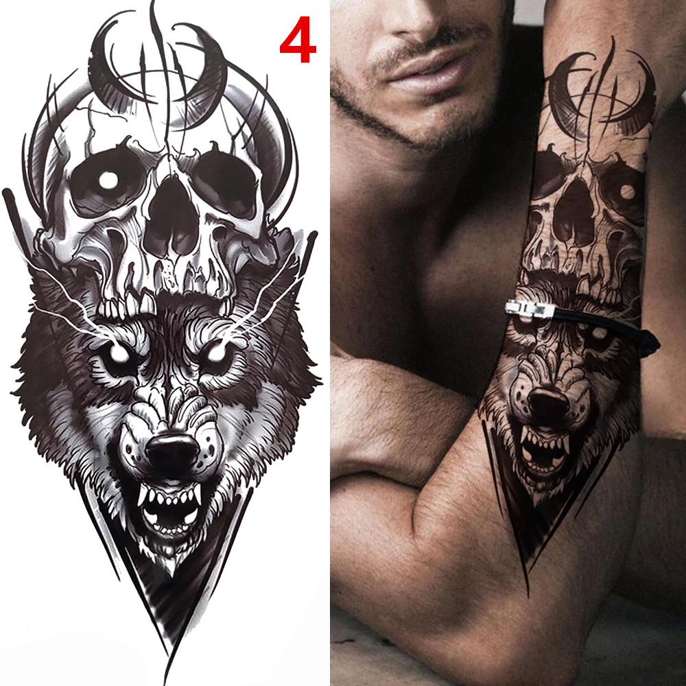 1Pc Black Forest Tattoo Sticker Per Uomini Donne Bambini Tiger Wolf Death Skull Tatuaggio Temporaneo Falso Henna Scheletro Re Animale Tatoo Acquista In Modo Economico — Spedizione Gratuita, Recensioni Reali Con Foto — 1000_x_1000_jpg