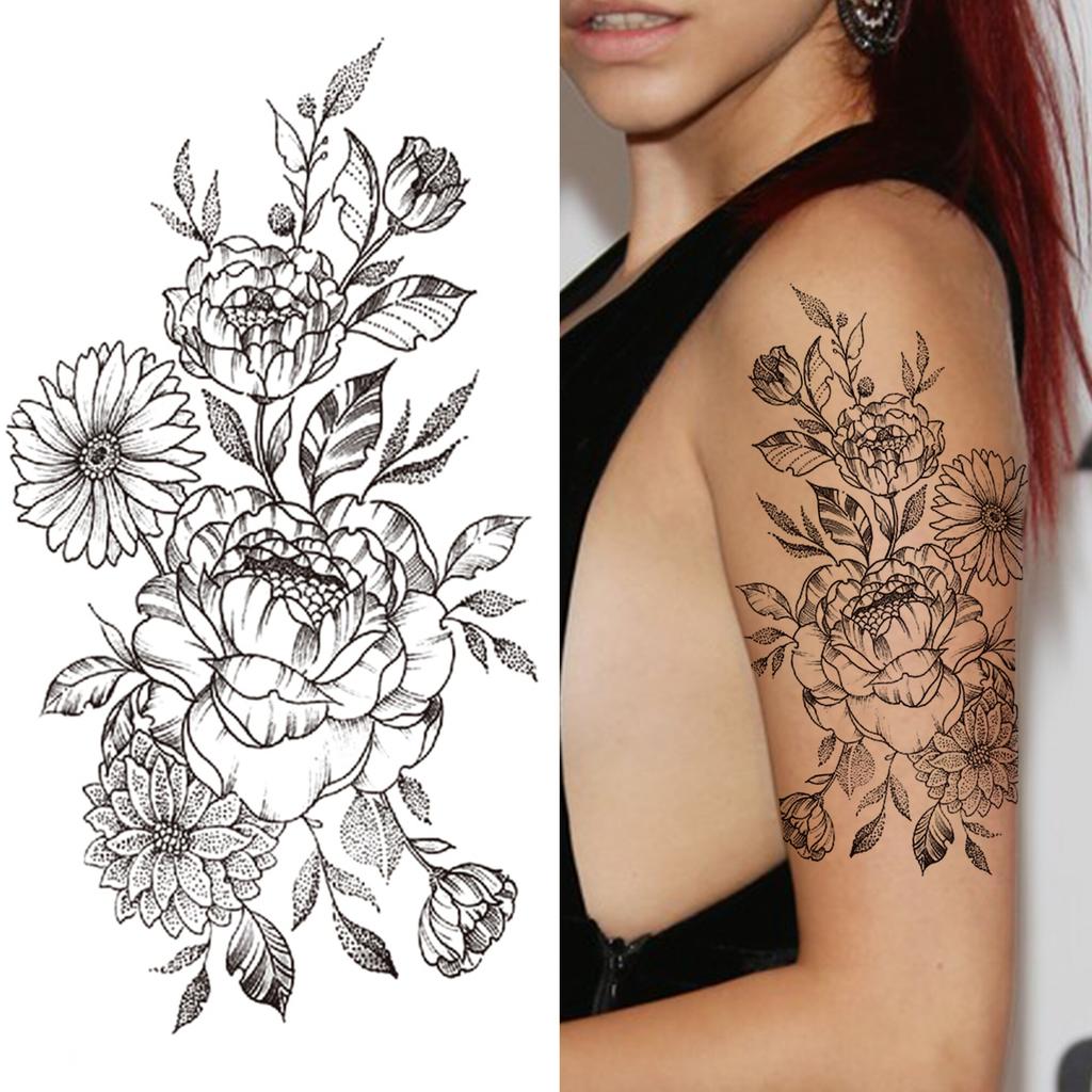 Negro Peonía Flor Media Manga Tatuaje Pegatina Para Mujeres Hombres Mamba Serpiente Dahlia Tatuajes Temporales Diy Antebrazo Muslo Falso Tatoos Comprar A Buen Precio — Entrega Gratuita, Reseñas Reales Con Fotos — Joom 1024_x_1024_jpg
