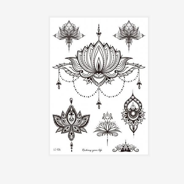 Buy Black Tattoo Sticker Mandala Flower Temporary Tattoo Sticker At Affordable Prices — Free Shipping, Real Reviews With Photos — Joom 599_x_599_jpg