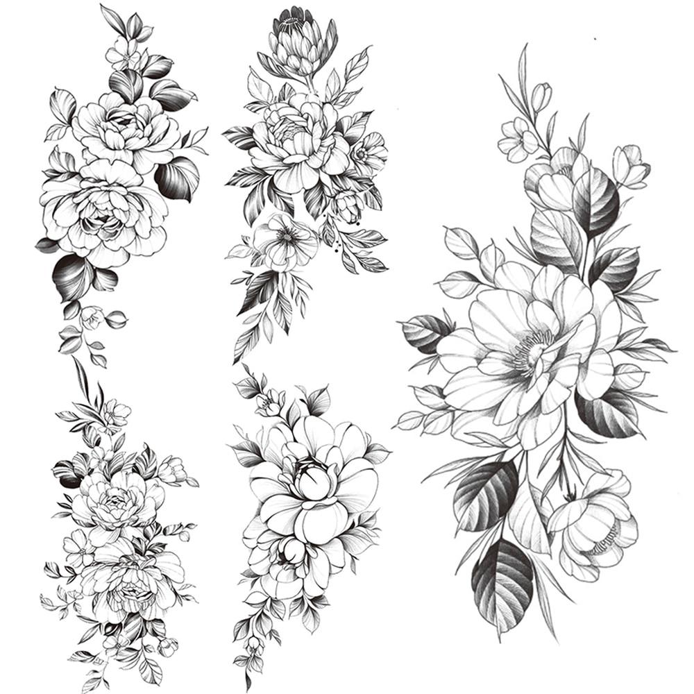 Buy Sexy Daisy Temporary Tattoos For Women Fashion Lily Peony Flower Tatoo Chrysanthemum Sketch Waterproof Fake Tattoo Thigh Armband At Affordable Prices — Free Shipping, Real Reviews With Photos — Joom 1000_x_1000_jpg