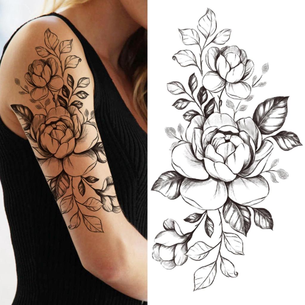 Tatuaggio Temporaneo Fiore Di Henné Per Donna Ragazza Adulto Peonia Orchidea Rosa Tatuaggi Adesivo Nero Realistico Falso Braccio Farfalla Tatoos Acquista In Modo Economico — Spedizione Gratuita, Recensioni Reali Con Foto — Joom 1024_x_1024_jpg